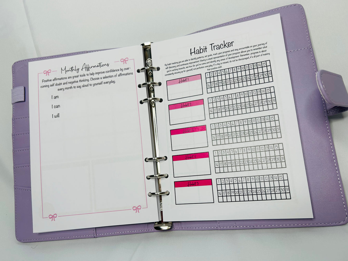 Undated Yearly Planner